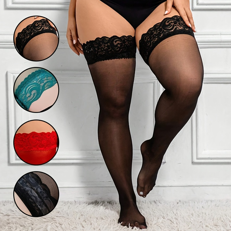 Thigh High Sock Stay Up - Женские чулки до бедра больших размеров,