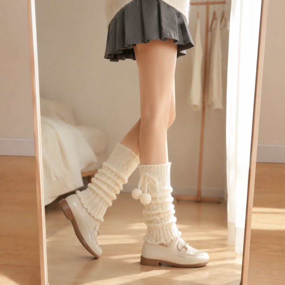 Вязаные гетры с узором «косичк – обзор и цена Boot Sock Slouchy