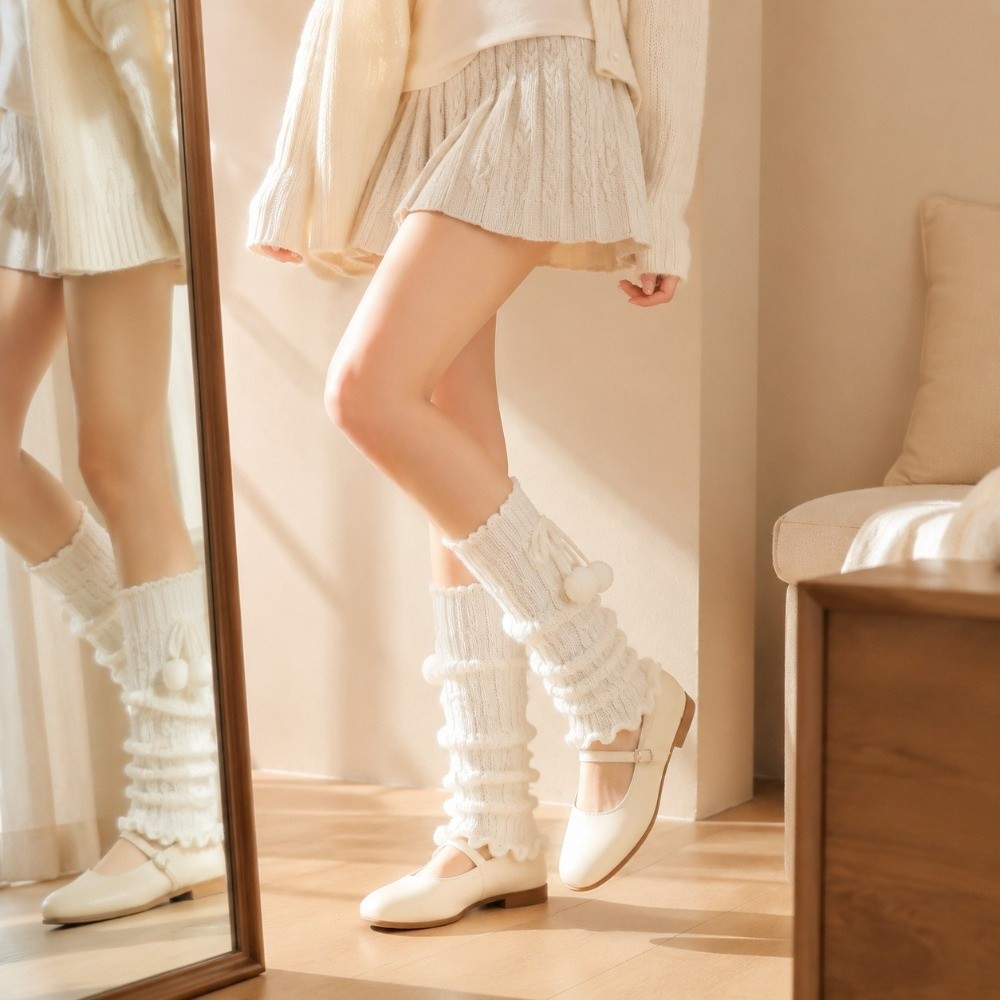 Вязаные гетры с узором «косичк – обзор и цена Boot Sock Slouchy