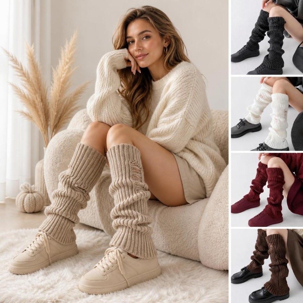 Теплые вязаные гетры из эласти – обзор и цена Boot Sock Slouchy
