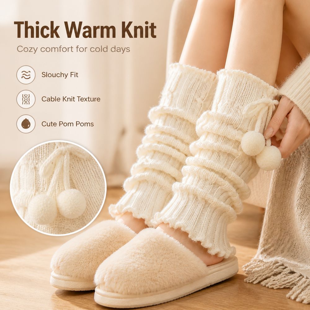 Вязаные гетры с рюшами по края – обзор и цена Boot Sock Slouchy
