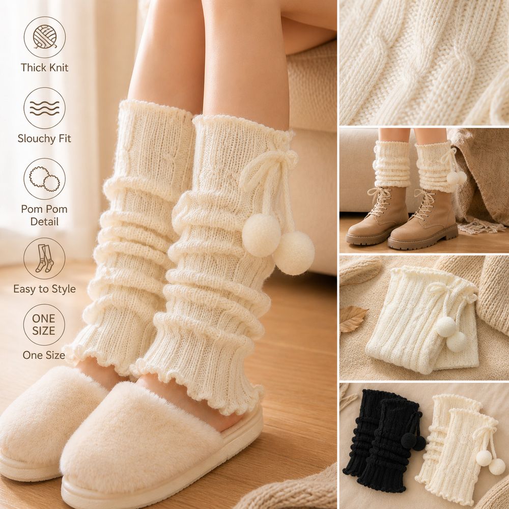 Вязаные гетры с рифлеными края – обзор и цена Boot Sock Slouchy